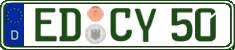German license plate, Regular plates