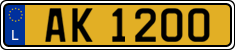 License plate of Luxembourg, 2003 year system