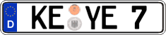 German license plate, Regular plates