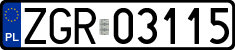 License plates of Poland, Regular car plates