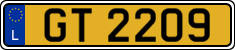License plate of Luxembourg, 2003 year system