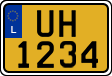 License plate of Luxembourg, 2003 year system