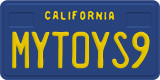California, Vanity Plates