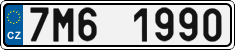 License plate of the Czech Republic, Cars (2001)