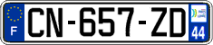 French license plate, SIV (ordinary)