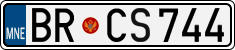 License plate of Montenegro, Cars