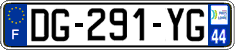 French license plate, SIV (ordinary)