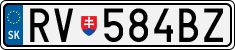 License plate of Slovakia, Cars