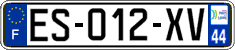 French license plate, SIV (ordinary)