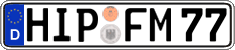 German license plate, Regular plates