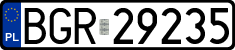 License plates of Poland, Regular car plates