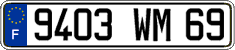 French license plate, FNI