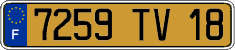 French license plate, FNI
