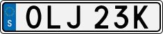 License plate of Sweden, Regular plates