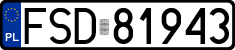 License plates of Poland, Regular car plates