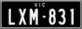 Victoria, Vanity Plates
