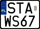License plates of Poland, Special vehicles and motorcycles