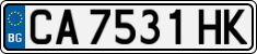 License plate of Bulgaria, Cars