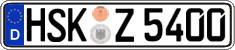 German license plate, Regular plates