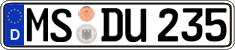 German license plate, Regular plates