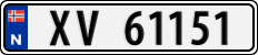 License plate of Norway, Cars