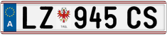 License plate of Austria, Regular plates