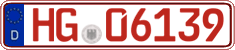 German license plate, Red license plates