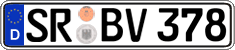 German license plate, Regular plates