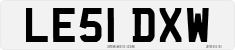License plate of the United Kingdom, 2001 year system