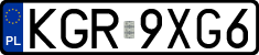 License plates of Poland, Regular car plates