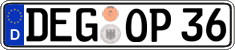 German license plate, Regular plates