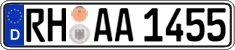German license plate, Regular plates
