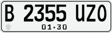 License plate of Indonesia, Regular plates
