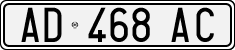 License plate of Italy, Cars (1994 year series)
