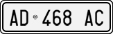License plate of Italy, Cars (1994 year series)