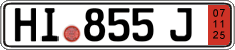 German license plate, Export transit plates