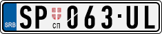 License plate of Serbia, Cars