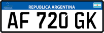 License plate of Argentina, Cars (Mercosur, AB 123 CD)