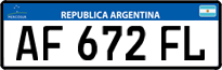 License plate of Argentina, Cars (Mercosur, AB 123 CD)