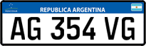License plate of Argentina, Cars (Mercosur, AB 123 CD)