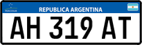 License plate of Argentina, Cars (Mercosur, AB 123 CD)