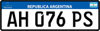 License plate of Argentina, Cars (Mercosur, AB 123 CD)