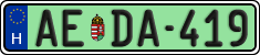 license plates of Hungary, Regular plates (2022)