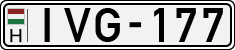 license plates of Hungary, Cars (1990)
