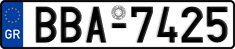 License plate of Greece, Cars