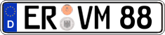 German license plate, Regular plates
