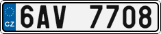 License plate of the Czech Republic, Cars (2001)
