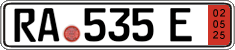 German license plate, Export transit plates