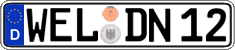 German license plate, Regular plates