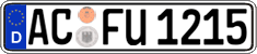 German license plate, Regular plates
